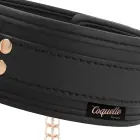Coquette Chic Desire Vegan Leather Collar with Adjustable Chain Clips – Black — Photo 7