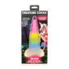 UniGlow - pimedas helendav vikerkaarevärviline dildo – 20 cm (7.7″) — Foto 2