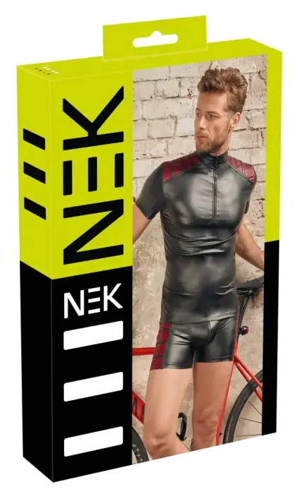 NEK Herren Shirt – Black/Red – S