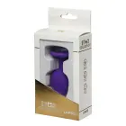 Star Collection Violetinis Silikoninis Analinis Kištukas L su Violetiniu Akmeniu — Nuotrauka 1