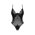 Obsessive Bellastia Floral Lace Crotchless Bodysuit with Underwired Cups – Black – XL/2XL — Photo 3