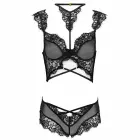 Livco Corsetti Fashion Palmenom LC 90614 комплект белья – чёрный кружевной — Фото 3
