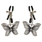FFS Butterfly Adjustable Nipple Clamps with Decorative Charms, Metal – Silver — Photo 2
