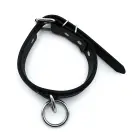 Black Leather Collar with Big O-Ring — Photo 8