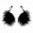 KINK Feather reguliuojami spenelių spaustukai su plunksna 7cm – juodi — Nuotrauka 2