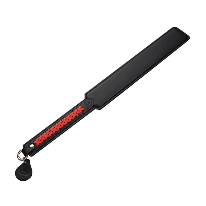 Sevanda – spanking paddle with braided handle – black/red – 46.8 cm