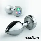 Borealis Metalinis analinis kištukas su LED RGB – 7 cm (2.8″) – Sidabras — Nuotrauka 7