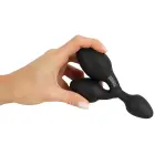 Black Velvets trigubas analinis kištukas – 13.8 cm – Black Photo