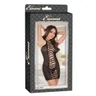 Magic Silk Exposed naktskrekls un stringi ar lencītēm – melns – L/XL Foto 1