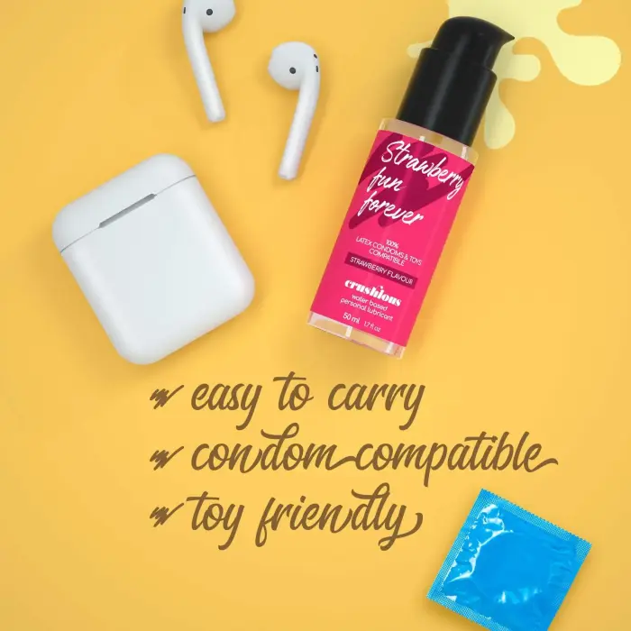 Crushious zemeņu lubrikants uz ūdens bāzes – 50 ml Foto 3