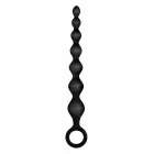 NMC 7 Inch Ribbed Silicone Anal Beads – black – graduated design – 17.8 cm — Photo 2