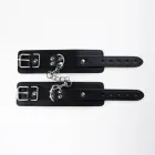 Fetish Fantasy Adjustable Faux Leather Wrist Cuffs – Black — Photo 3