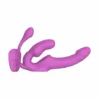 Teazers Strapless topelt anaaltapp kaugjuhtimispuldiga – 18 cm – roosa — Foto 4