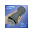 Milk Master Grip-N-Stroke vibruojantis vaginos masturbatorius su siurbtuku – pilkas — Nuotrauka 8