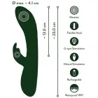 Luksuslik smaragdroheline jänese vibraator – 23 cm (9″) — Foto 13