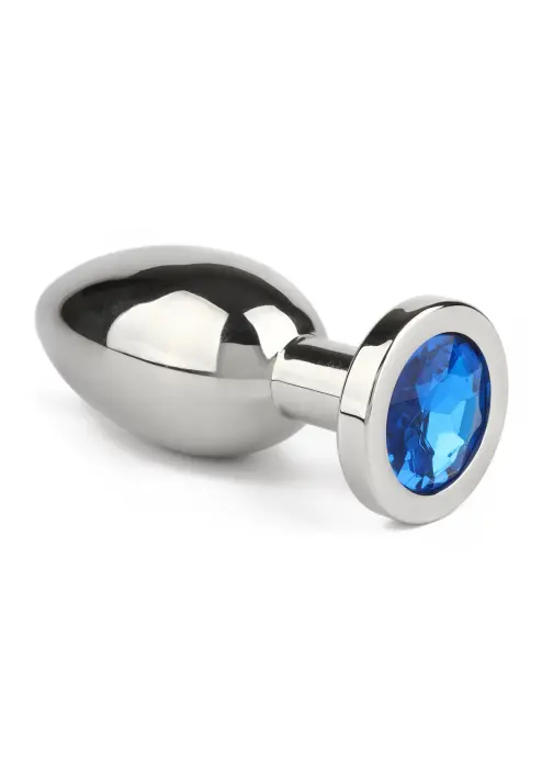 Jeweled Anal Plug – L – Blue