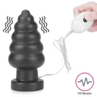 King Sized Vibrating Anal Plug – 18 cm (7″) – Black — Photo 9