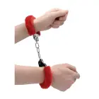 Pleasure Furry Handcuffs – Red — Photo 7