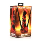 Demon Rising zvīņains pūķa dildo – 20 cm (8″) – sarkans/melns — Foto 1