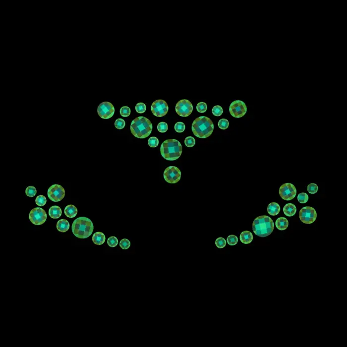 Ķermeņa rotaslietu uzlīmes – Sejai – Spīd tumsā Foto 4