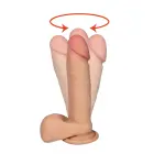 APOLLO-LOVECLONEX Reālistisks rotējošs vibrators – 18 cm (7″) – miesas krāsā — Foto 2