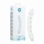 Gildo No. 31 divpusējs stikla dildo – 22 cm (8.7″) – caurspīdīgs — Foto 6
