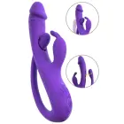 Sweet Smile triušio vibratorius su G taško ir analiniu stimuliatoriumi – 23 cm (9″) — Nuotrauka 2