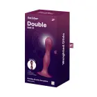 Satisfyer Double Ball-R pasunkintas dildo – 20 cm (8″) – raudonas — Nuotrauka 1