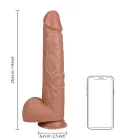 Ypač didelis tiesus dildo su sėklidėmis – 35.5 cm (14″) – kūno spalva — Nuotrauka 6