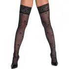 Cottelli Legware Rose Black Hold-Up Stockings 20 DEN Lace Trim — Photo 2