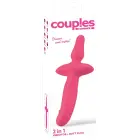 Couples Choice 2in1 Vibrators + anālās tampona – melns Foto 1