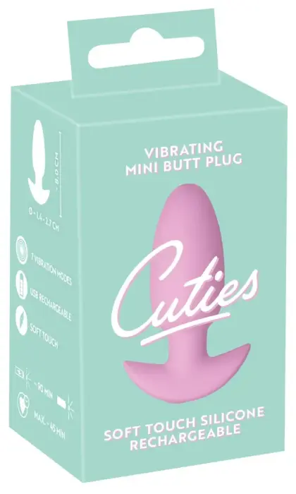Cuties Vibrating Mini Butt Plug – 8 cm – Pink