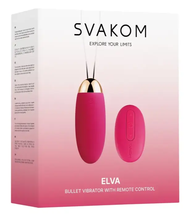 Elva Plum Red uzlādējams lodes vibrators ar tālvadības pulti – 8.1 cm