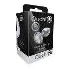 Round Gem Butt Plug - S - Silver/Diamond — Photo 1