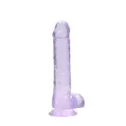 Realistlik dildo munanditega – 21 cm (8.3″) – Lilla — Foto 7