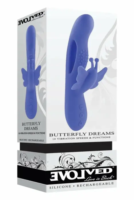 EVOLVED Butterfly Dreams Flexible Dual-Motor Silicone Device – 10 modes – 24 cm