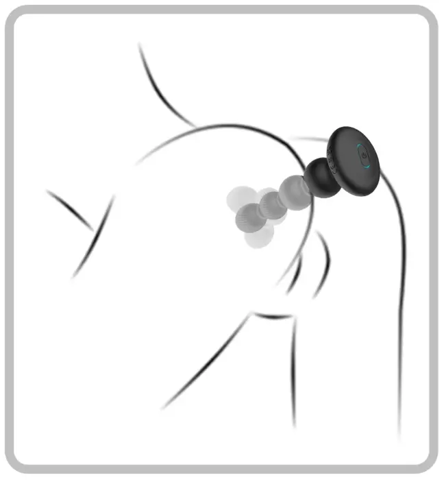 Rotating beaded anal plug with remote and app – black