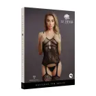 Tīkliņa bodijs ar dekoratīviem akmentiņiem – melns – One size — Foto 1