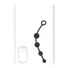 Curved Silicone Anal Beads - Black Photo