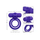 Uzlādējams Dual Climaxer dzimumlocekļa gredzens – violets — Foto 4
