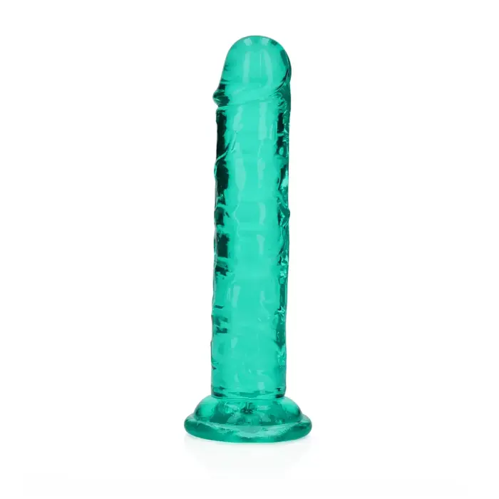 Taisns reālistisks dildo ar piesūcekni – 15.5 cm (6.1″) – Caurspīdīgs Foto 3