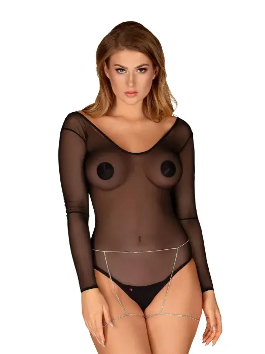Bielizna-Bijou 905 Silver Jewelry Garter Belt – One Size