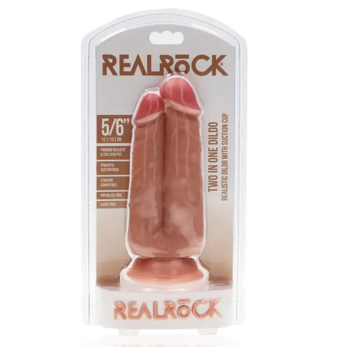 RealRock Дилдо два в одном – 15.2 cm (6″) – телесный