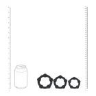 Beaded Silicone Cockring Set of 3 – Black — Photo 4