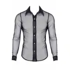 RMCesare Wetlook and Mesh Shirt – Black – S — Photo 5