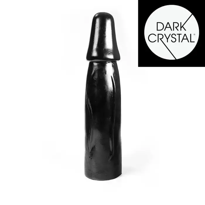 Dark Crystal melns dildo – 20 cm (8″)
