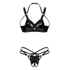Obsessive Hebe atviro tipo liemenėlės ir atvirų stringų komplektas – juodas – L/XL — Nuotrauka 7