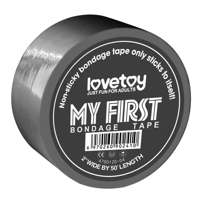 My First Non Sticky Bondage Tape – лента для бондажа – ПВХ – серый – 15 м