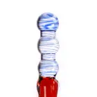 Glass Dildo Curves – 23.3 cm (9.2″) – Blue — Photo 2