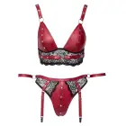 Cottelli Bondage Bra Set with Adjustable Restraint Straps – Red – XL — Photo 6